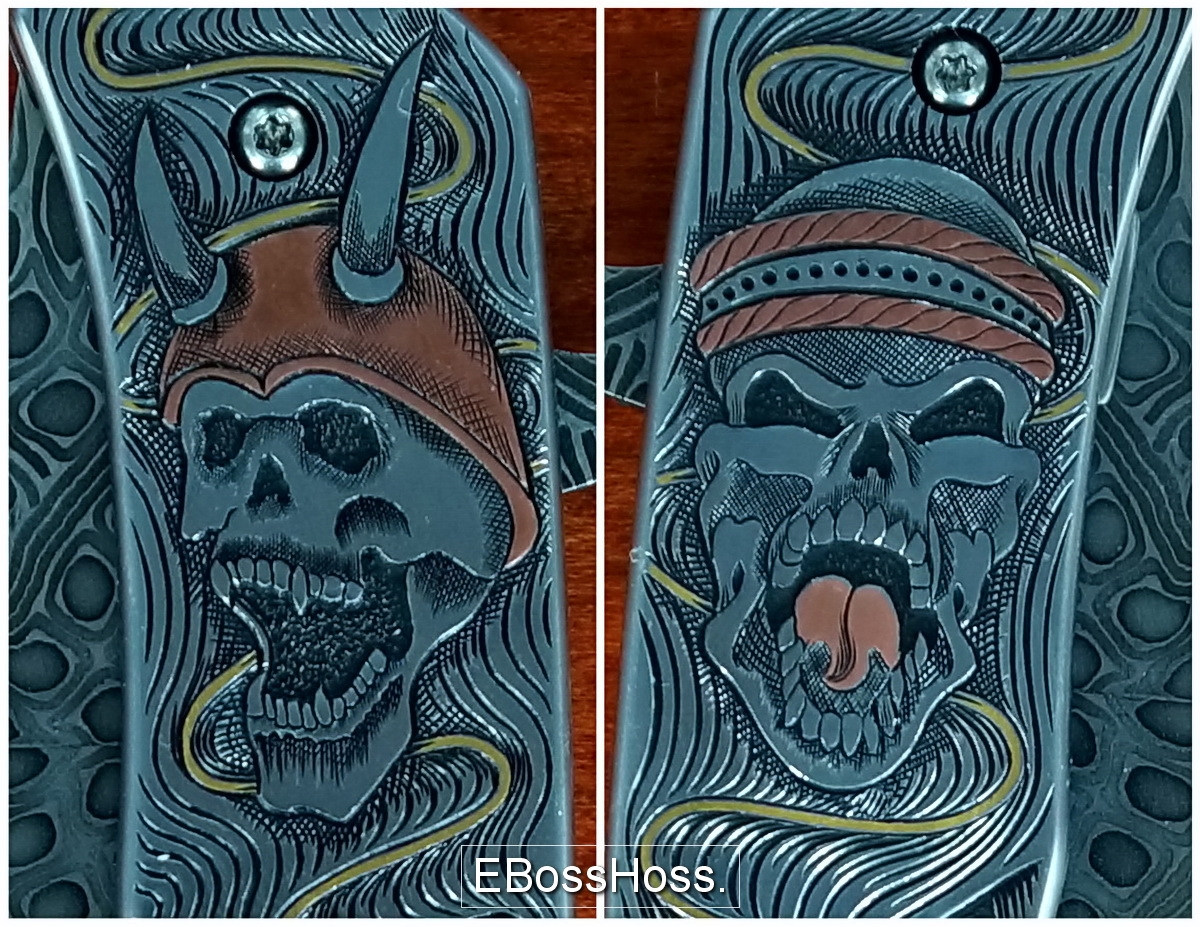 Jody Muller Sole-authored Engraved Skulls Flipper